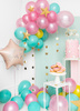 Balony Rainbow 23cm metalizowane, różowe złoto (1 op. / 10 szt.)