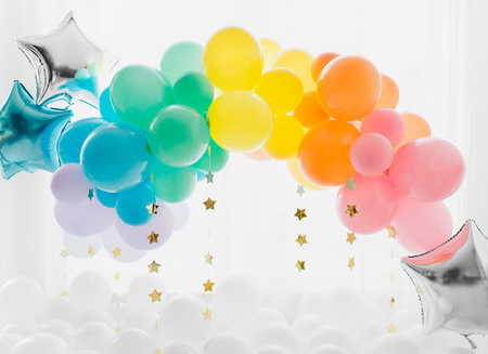 Balony Eco 30cm metalizowane, jasny czerwony (1 op. / 10 szt.)