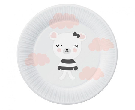 #ZTA_GD Talerzyki papierowe Lovely Friends, 18 cm/ 6 szt. KK