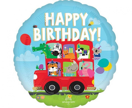 #BFK Balon foliowy 18" CIR - Party Bus Birthday