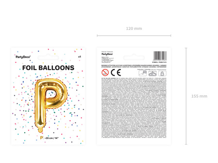 Balon foliowy Litera ''J'', 35cm, srebrny