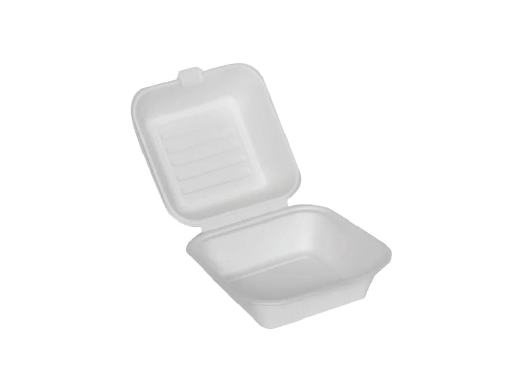 Kremowe pudełko na ciasto bento cake 15,5x15x8 cm z trzciny cukrowej