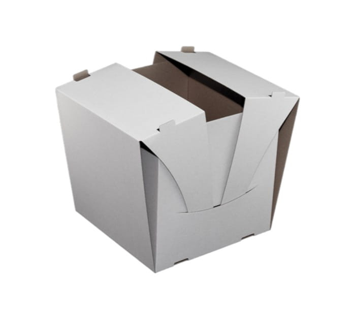 Pudełko na tort 30x30x30 cm – widok z boku i konstrukcja ścianek