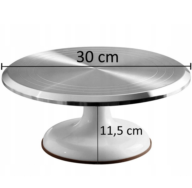 Patera talerz obrotowy pod tort – stabilna metalowa podstawa