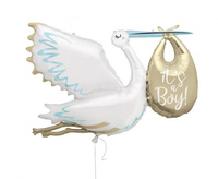 #BFK Balon foliowy 62" Bocian - It's a Boy
