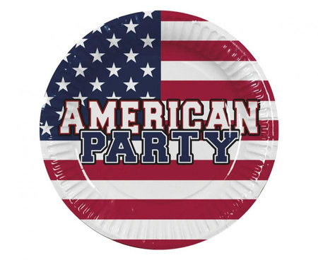 #ZTA Talerzyki papierowe American Party, 23 cm, 10 szt. EKM