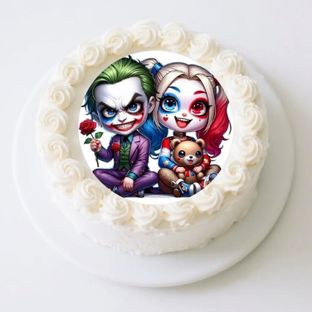 Opłatek na tort JOKER I HARLEY QUEEN
