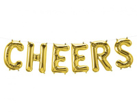 #BFK Balon foliowy 16" QL Napis "Cheers", złoty KK