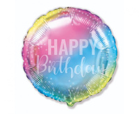 #BFK Balon foliowy 18" FX - Birthday, gradient, niepakowany