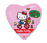 #BFK Balon foliowy 18" FX - "Hello Kitty na rowerku", niepakowany