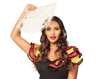 #STAI Wachlarz Dorado, biało-złoty, 25 cm
