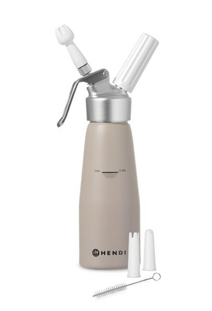 Syfon do bitej śmietany 0,5L, Taupe, ?80x(H)260mm HENDI