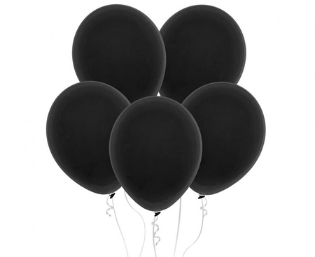 #BL Balony Decomex 11", pastel Black, 100 szt.