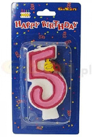 #SU Świeczka cyferka z biedronką ''5'' KK