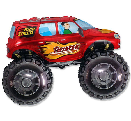 #BFK Balon foliowy 24" FX - Samochód TWISTER (czerwony), niepakowany