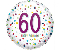 #BFK Balon foliowy 18" CIR - Confetti Bday 60