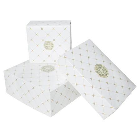 Pudełko na ciasto 20,7x19,2x9 cm ROZETA