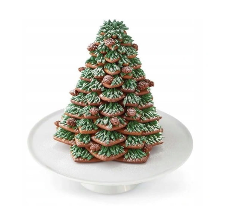 Choinka z ciasteczek wykonana z użyciem zestawu foremek Wilton