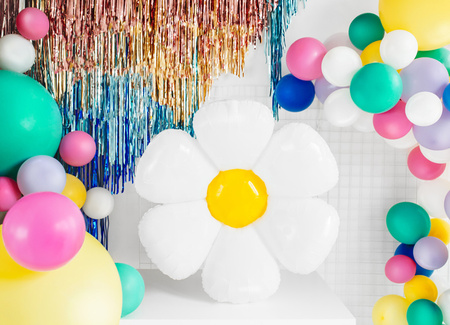 Balony Eco 30cm metalizowane, jasny czerwony (1 op. / 10 szt.)