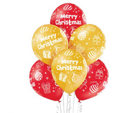 #BL Balony D11  Merry Christmas 1C5S, 6 szt.