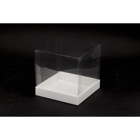 Pudełko na mini torcik BENTO CAKE 15x15x15 cm BIAŁE