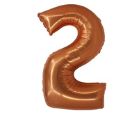 #BFC43 Balon foliowy Smart, Cyfra 2, miedziana, 76 cm KK