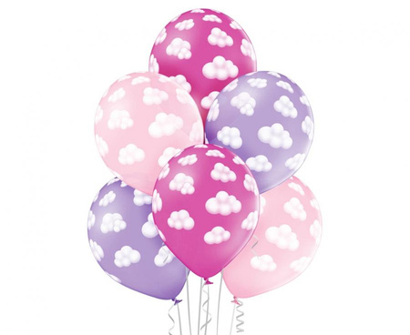 #BL Balony D11 Fluffy Clouds Girl 1C5S, 6 szt.
