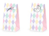 Balony 30cm, happy birthday, P. Baby Pink (1 op. / 6 szt.)