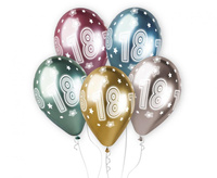 #BL Balony Shiny Premium Hel Kosmiczna 18ka, 13"/ 5 szt. KK