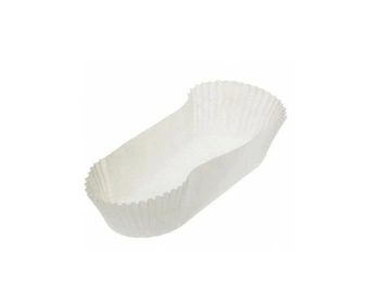 Papilotki na eklery 105x40x25 mm BIAŁE 50 szt.