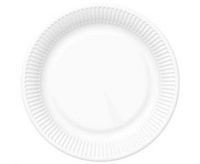 #ZTA Talerzyki papierowe White, 18 cm,  20 szt.