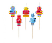 #SU Świeczki pikery Robot, 5 szt.