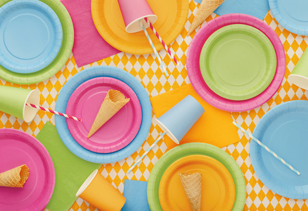 Serpentyny holograficzne, jasny niebieski, 3,8 m (1 op. / 18 szt.)