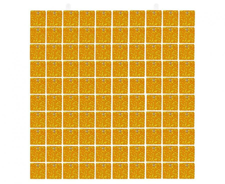 #DEI Panel dekoracyjny holo złoty, przezroczyste tło, 30x30 cm/ 100 kwadratów