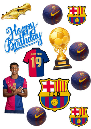 Opłatek na tort FC BARCELONA WZ.V