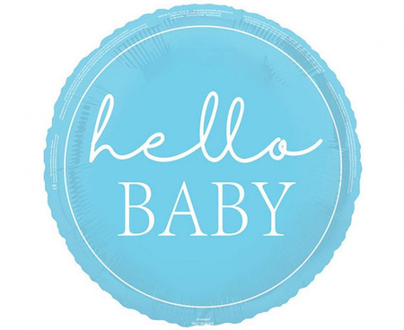 #BFK Balon foliowy 18" Hello baby, blue