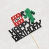 Papierowy topper na tort HAPPY BIRTHDAY MINECRAFT
