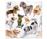 #ZSE Serwetki papierowe PAW Dogs Happiness 33x33 cm / 20 szt.