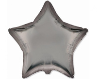 #BFK Balon foliowy 18" FX - Gwiazda (satynowy stalowo-szary), niepakowany