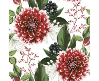 #ZSE Serwetki papierowe Burgundy Dahlia Flowers, 33 x 33 cm, 20 szt.