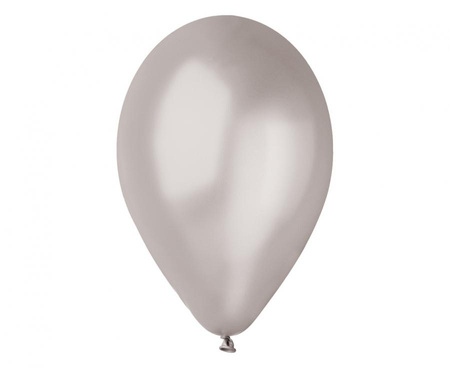 #BL Balony GM90 metal 10" - srebrne 38/ 100 szt.