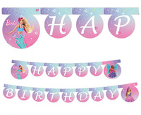 #DEBA Banner Happy Birthday Barbie Fantasy Mattel (FSC), 200 cm
