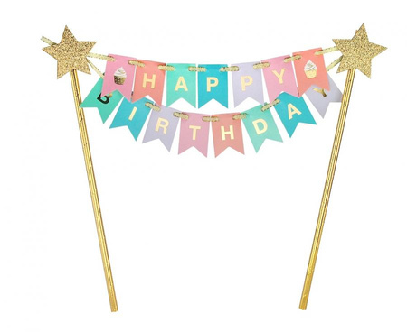 #DETO Dekoracja na tort PB&C Happy Birthday