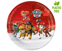 #ZTA Talerzyki pap. Paw Patrol - Ready for Action, next generation, 23 cm, 8 szt. (plastic-free) (papier FSC) KK