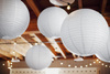 Lampion papierowy, biały, 20cm