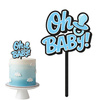 Topper na tort 16x12 cm OH BABY NIEBIESKIE WZ.I