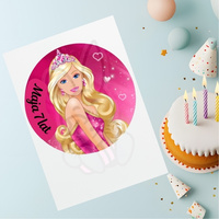 Wydruk jadalny, opłatek na tort BARBIE WZ. V