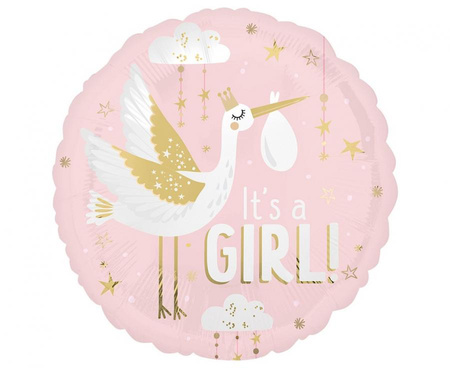 #BFK Balon foliowy 18" CIR- Special delivery baby girl