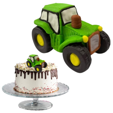 Figurka cukrowa TRAKTOR ZIELONY dekoracja cukrowa Slado