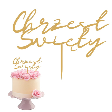 Topper na tort CHRZEST ŚWIĘTY WZ.II